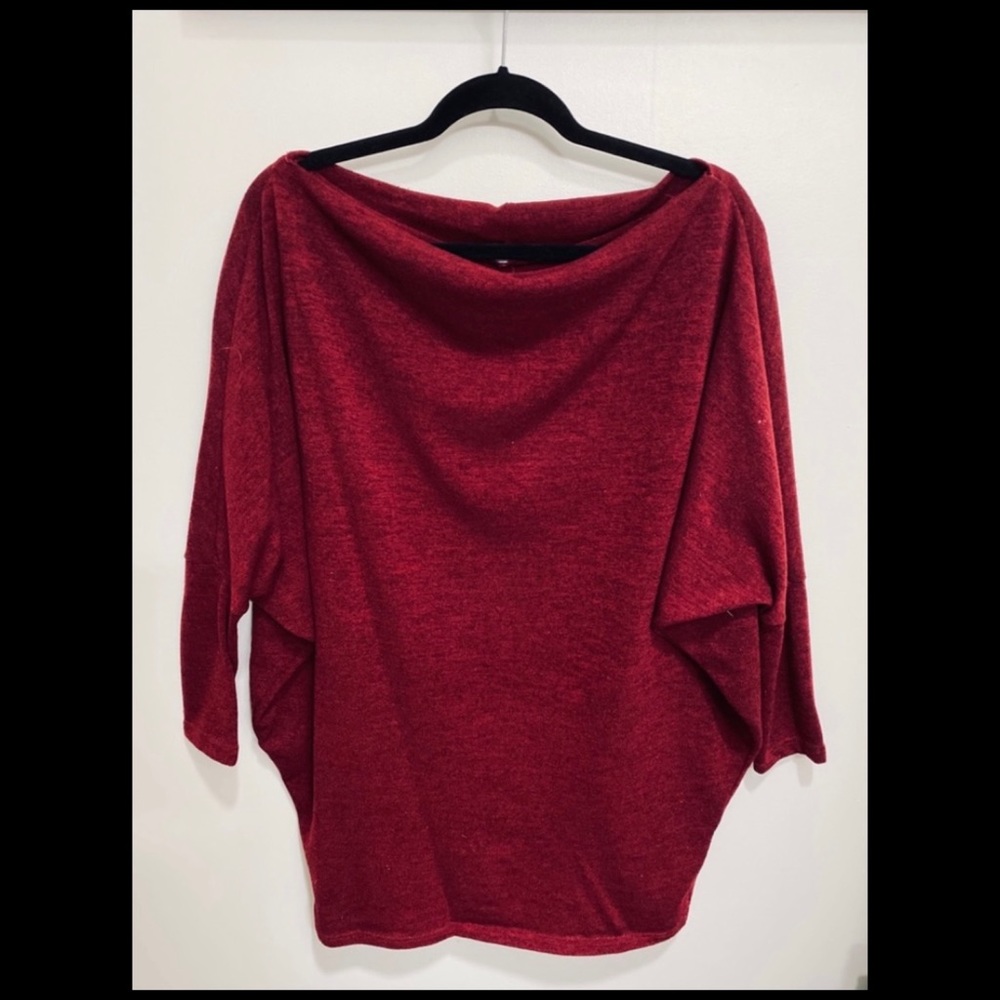 FashionNova burgundy sweater mini dress or…